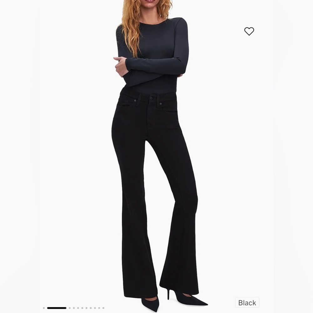 Good American Black Boot Cut Pants